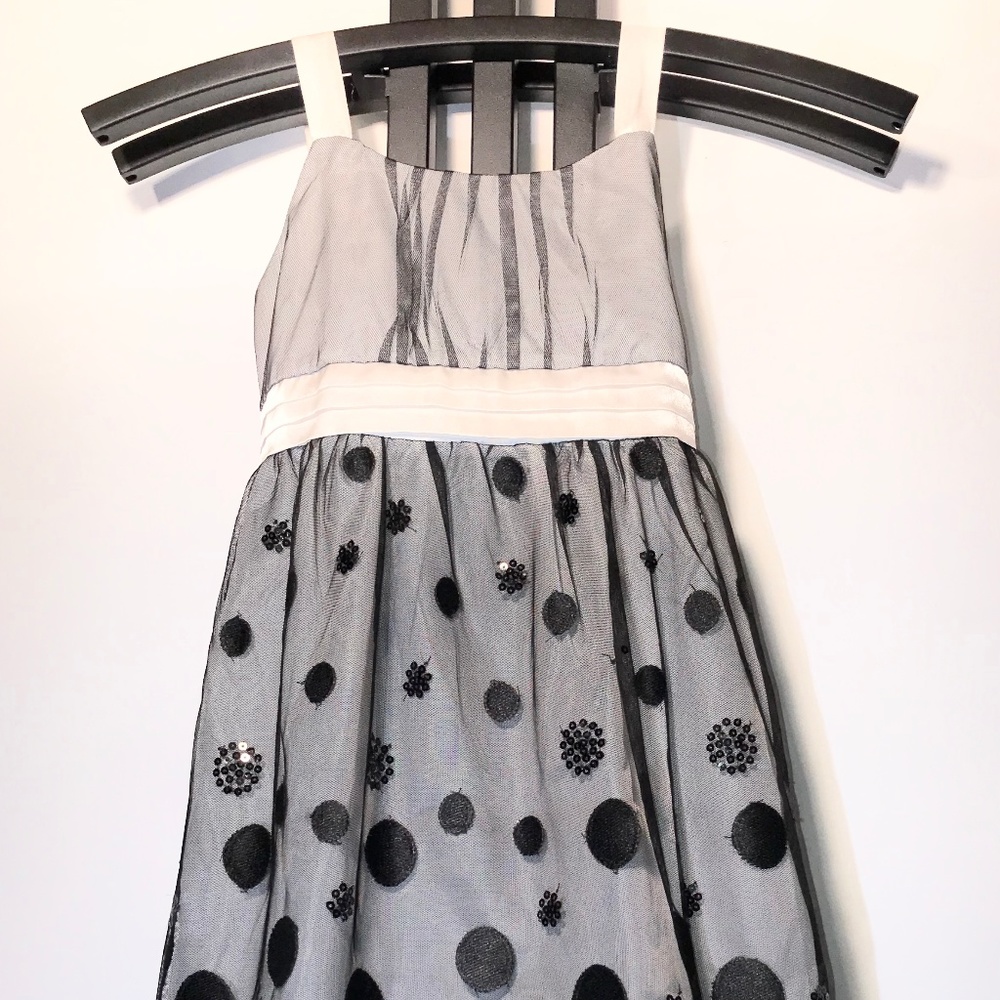 Black and Ivory Sheer Dress